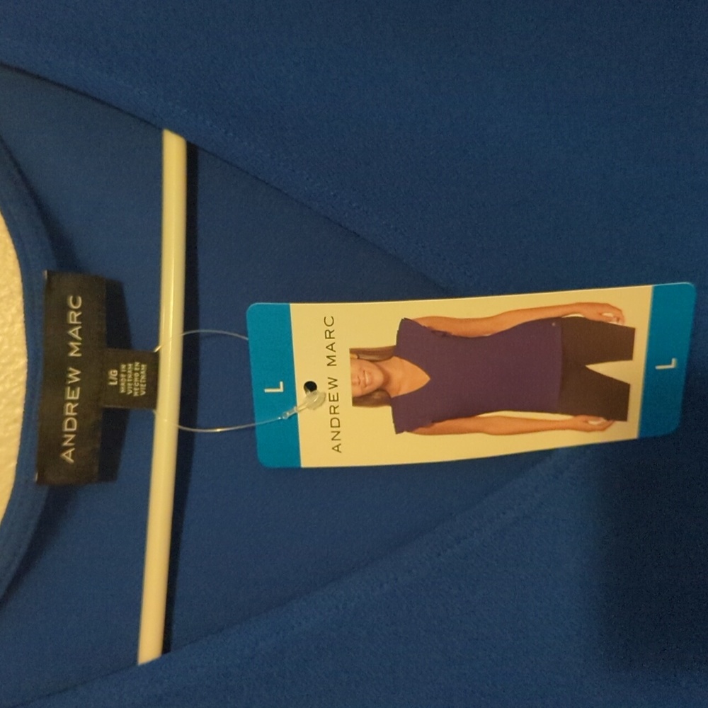 Blue Ruffle Blouse, L - Picture 3 of 4